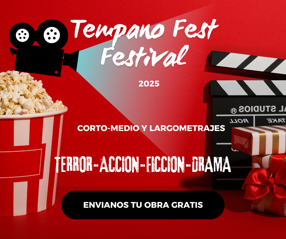 post facebook festival de cine moderno rojo y negro